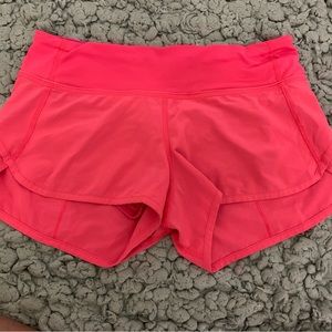 Lululemon highlighter pink shorts size 4